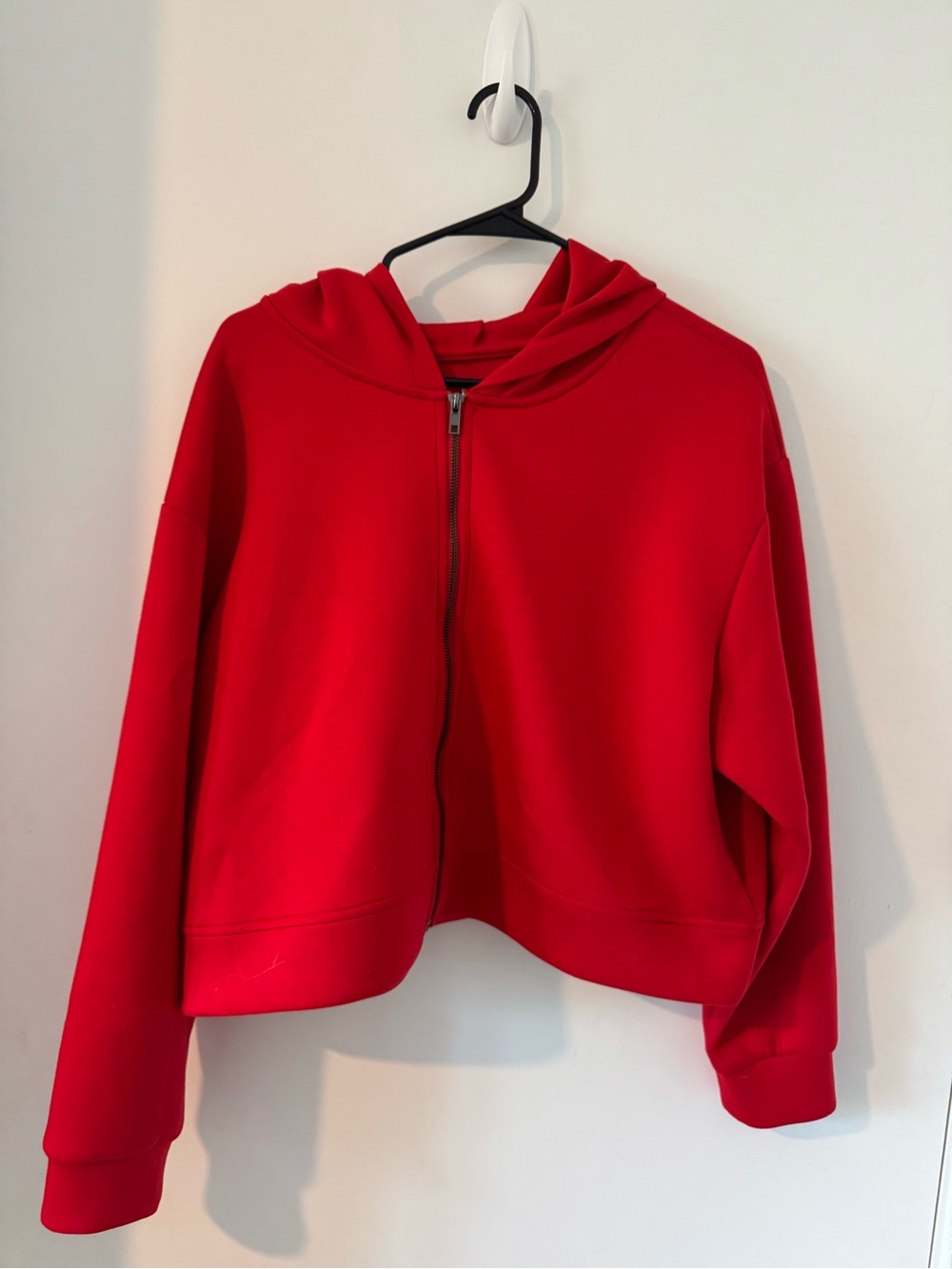 Red Zip-Up Hooded Jacket